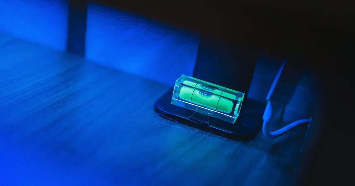 A fluorescent yellow industrial level